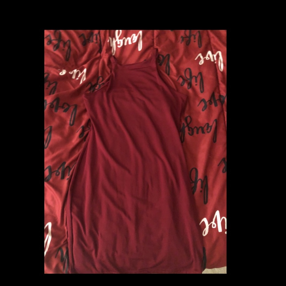 Burgundy Bodycon Dress